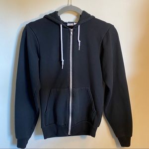 Black American Apparel Zip Up Hoodie